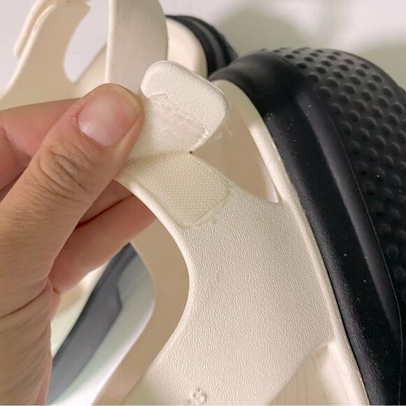 Crocs White Black Platform Sandals Stomp Fisherman Shoes Summer chunky woman 8 - Picture 10 of 12